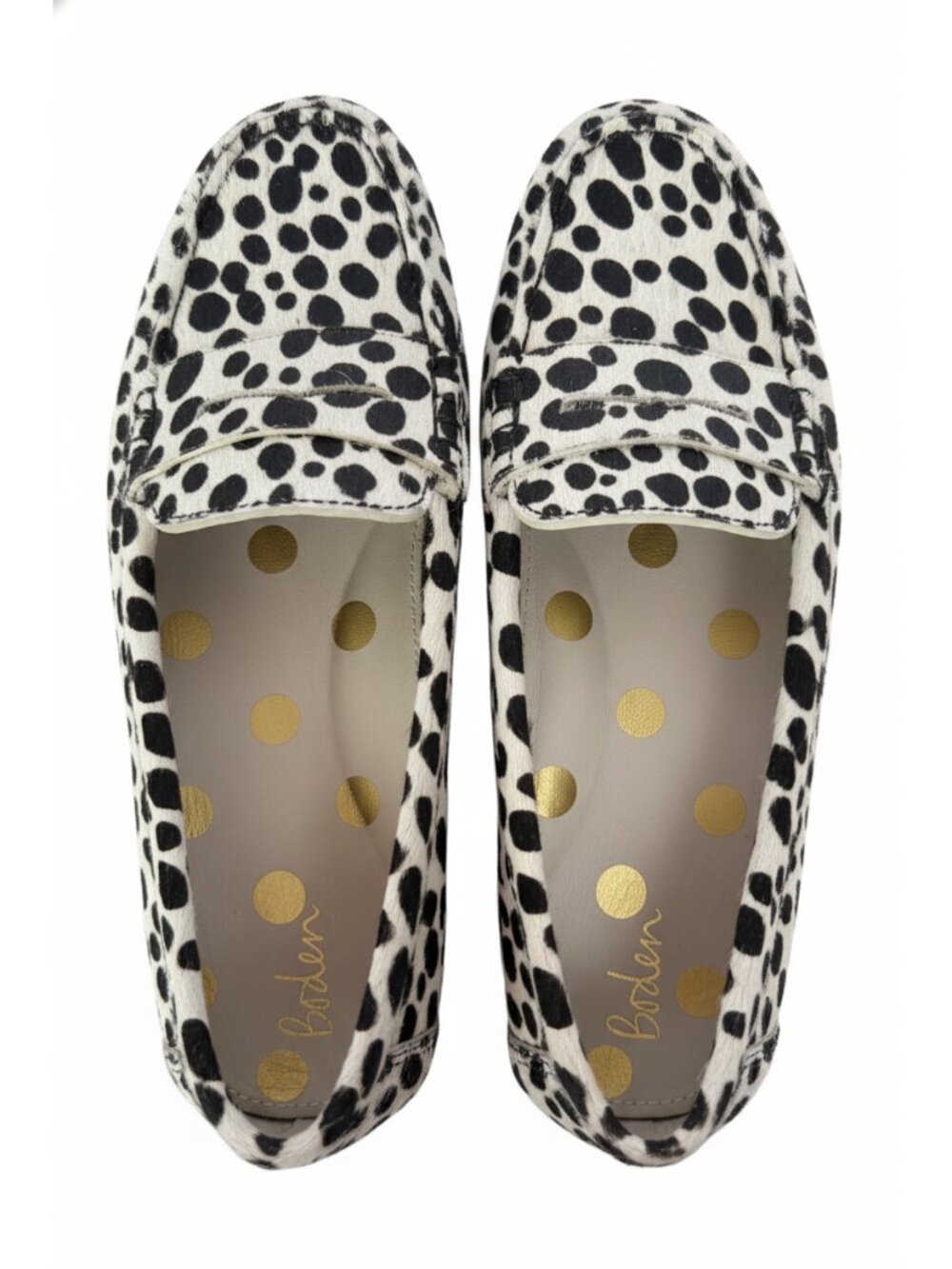 Boden Calf Hair Dalmatian Loafers EU 37 US 6.5